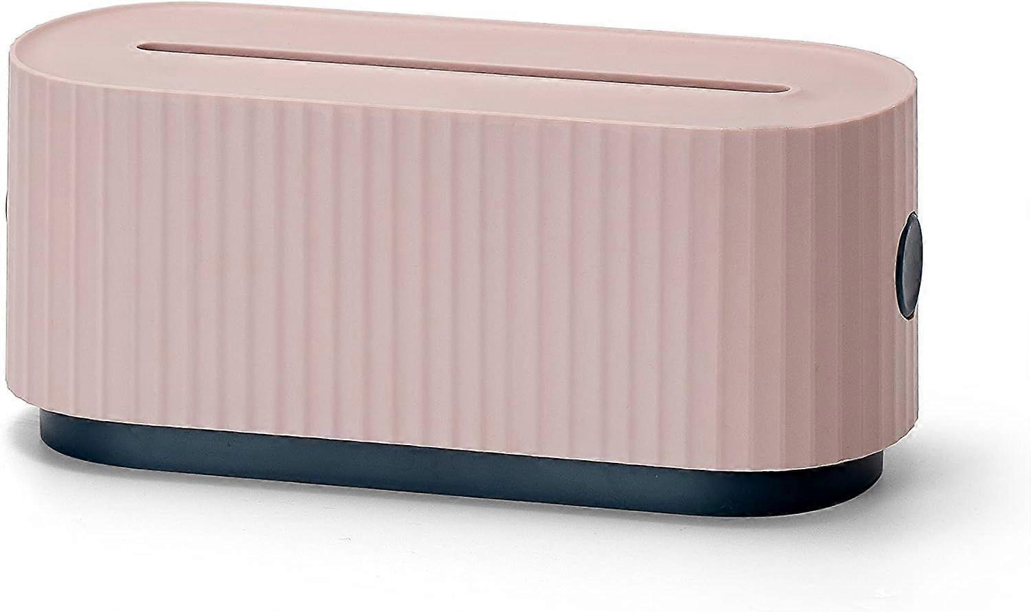 Power Cord Storage Box Large-Capacity Ventilation and Heat Dissipation Socket Wire Desktop Storage Box (Pink)