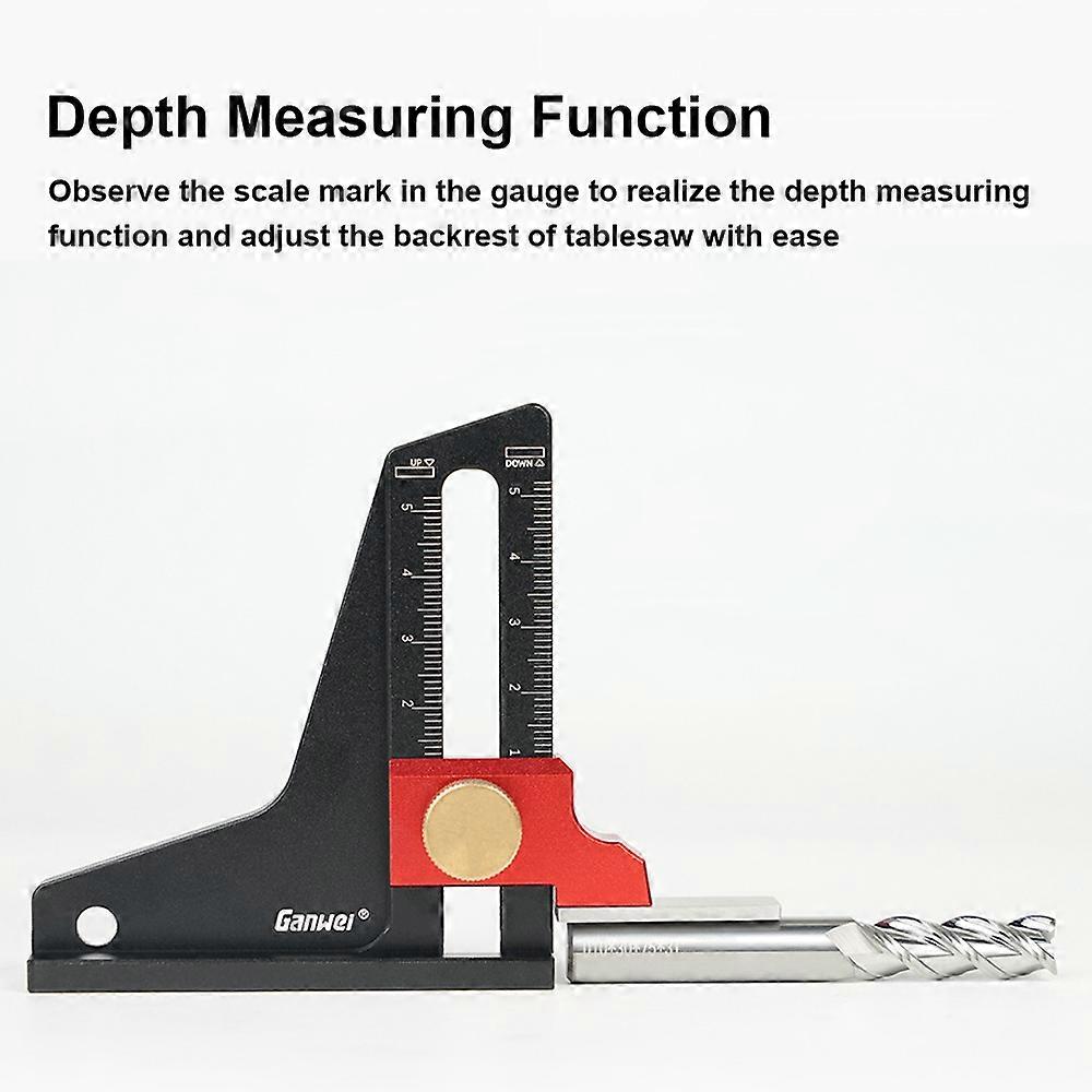 Aluminum Alloy Gauge Dual Scales Home DIY Woodworking Height Measurement Tool Tablesaw Depth Measuring Ruler