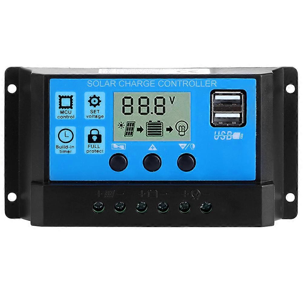 50A 5V Controller Household LCD Dual USB Output Automatic PWM Regulator PV System Connection