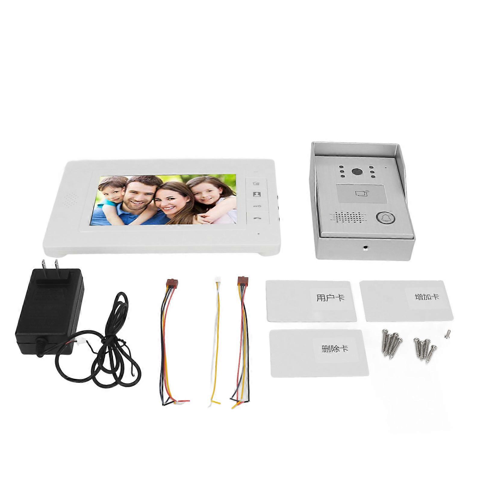 7" Video Doorbell Intercom Kit - Night Vision, Multi-Device, Easy Install, Secure Access