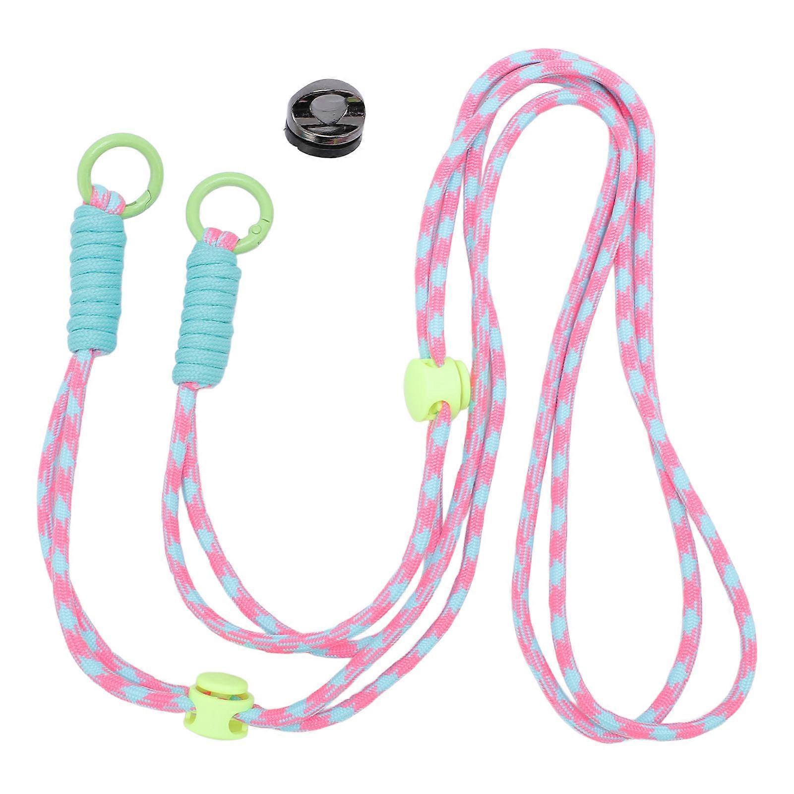 Anti-lost Rope for Action Camera, Aluminum Alloy Buckle, Quick Release Nylon Strap for POCKET 3 Cameras with 1/4" Thread at the Bottom, Pinkish Blue