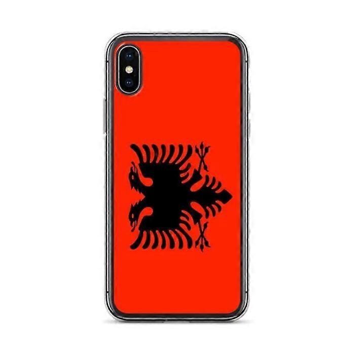 Phone Case – Flag of Albania – Compatible with iPhone X – Soft Case – Durable and Shockproof - Silicone - Pixelforma