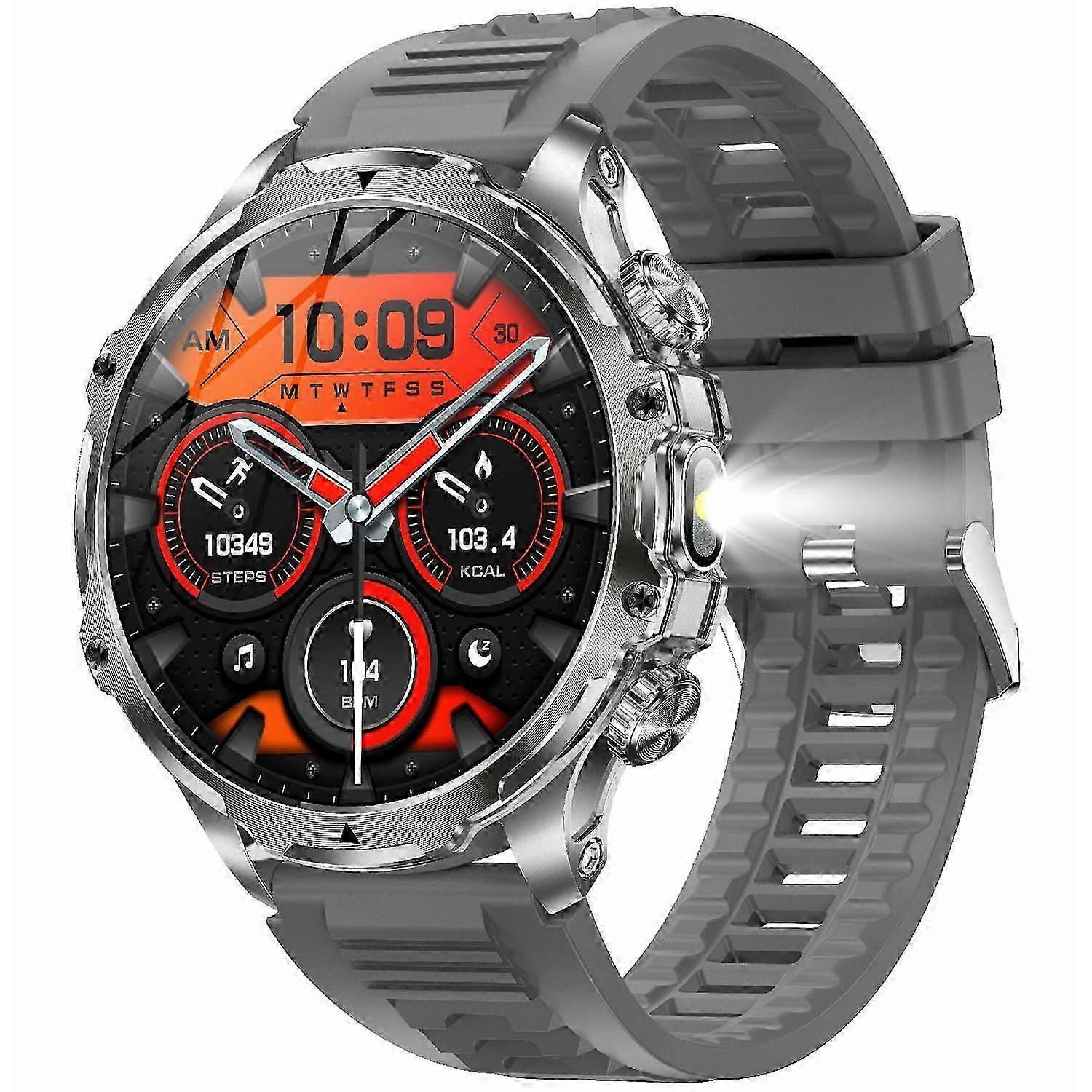AK75 Inteligentny zegarek z silikonowym paskiem Połączenie Bluetooth Tętno Monitorowanie zdrowia snu Zegarek sportowy