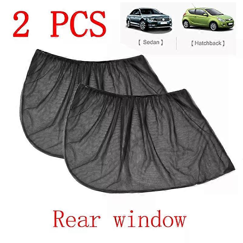 Car Window Sunshade Sun Visor Shade Sox Mesh Insulation Fabric Shield UV Protector Curtain 2pcs