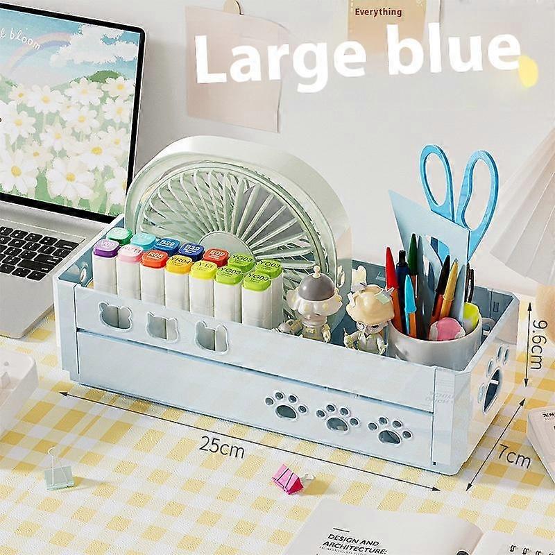 Cartoon Desktop Foldable Storage Basket Hollowed Out Stackable Storage Box Cosmetics Partition Sorting Basket