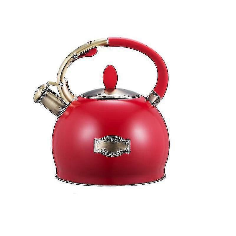 Stove Top Whistling Tea Kettle, 304 Stainless Steel Teakettle Teapot With Ergonomic Handle,3l SHLM