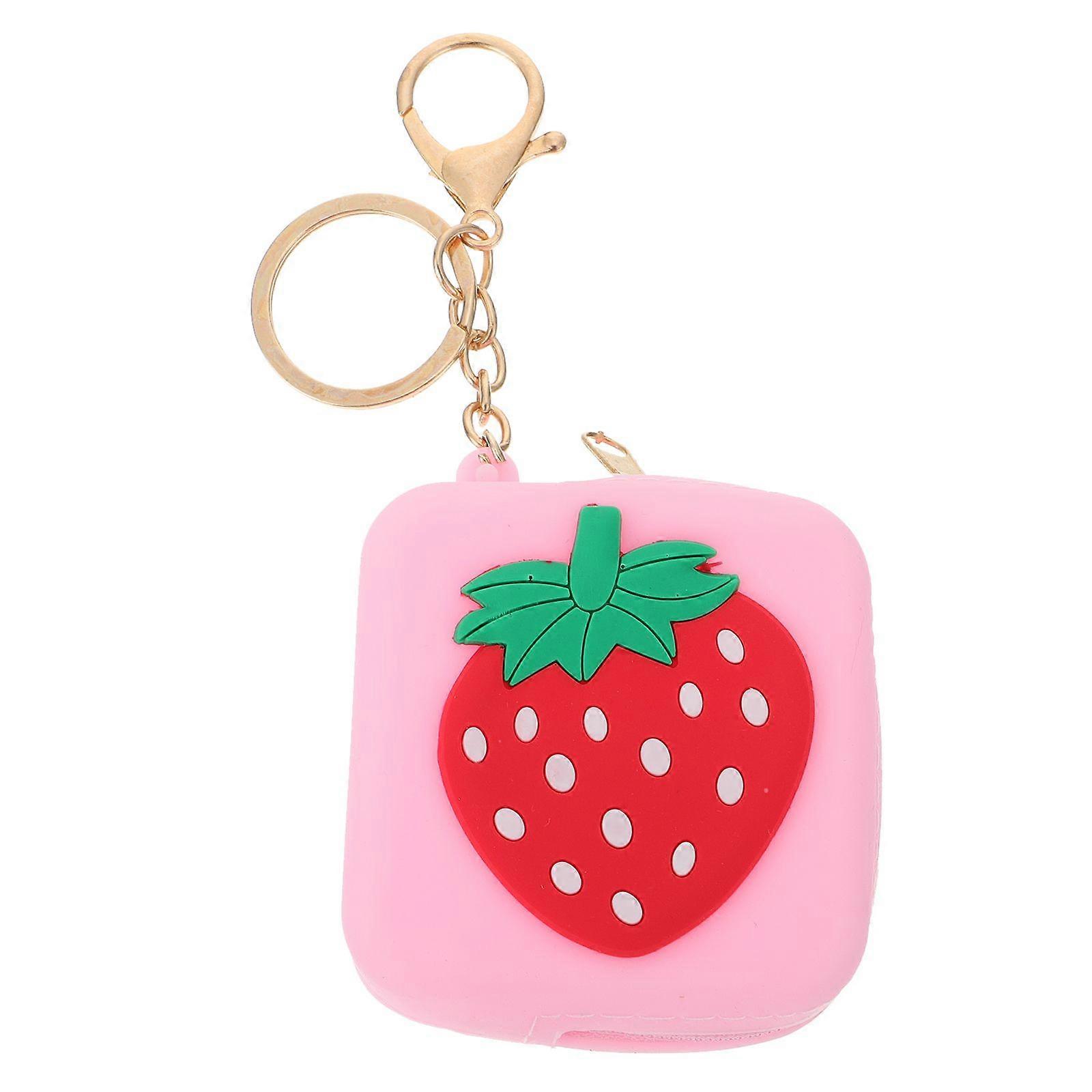 2pcs Keyring Cartoon Earphone Protector Silicone Key Case Coin Storage Bag