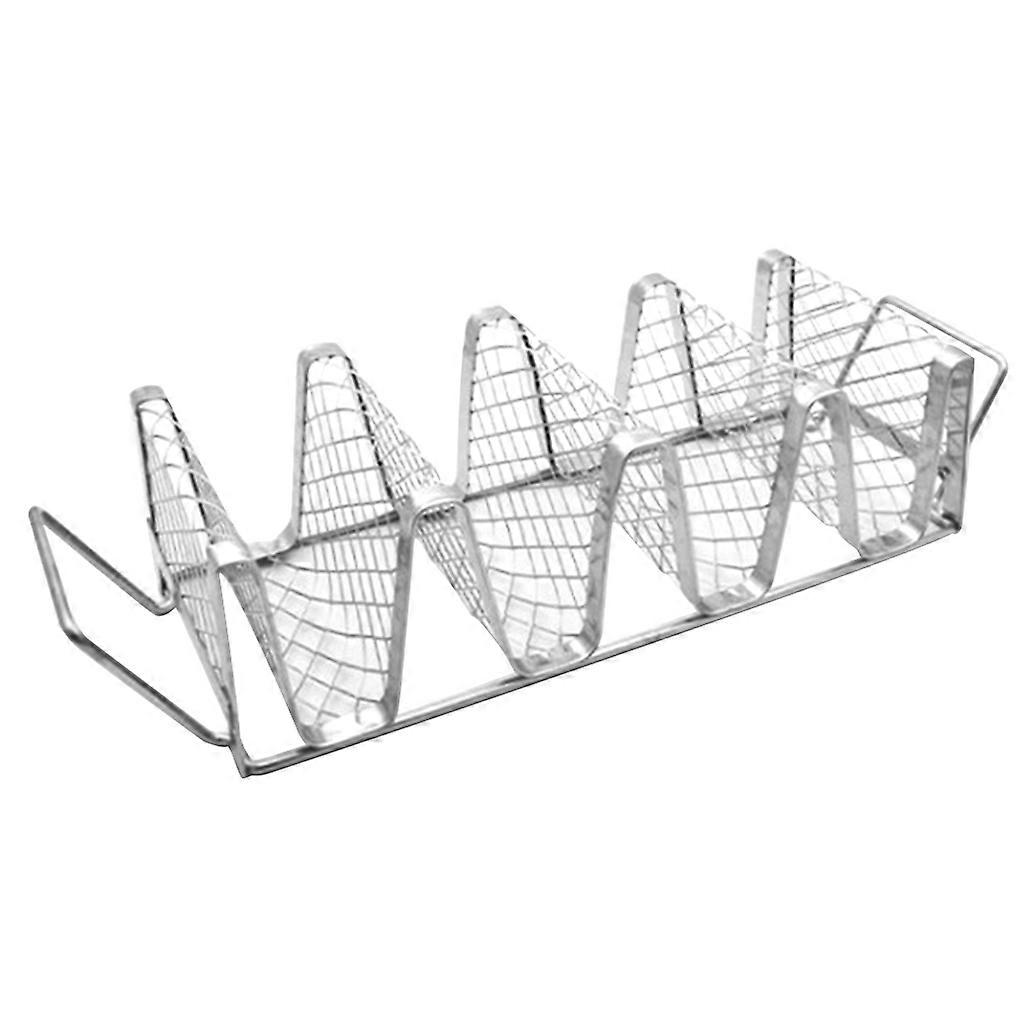 1 Piece Taco Holder Stainless Steel Material Taco Stand Taco Rack Space for Up to 4 Hard or Soft for Shell Tacos for Kit