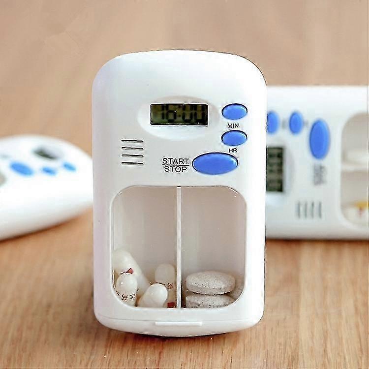 Smart portable Multi-Alarm Timer Pills Reminder Medicine Box(White)