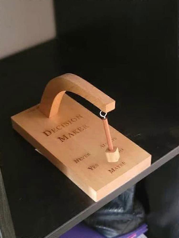 Wooden Decision Maker Magnetic Swing Pendulum Decision Tabletop Game Toy Decor