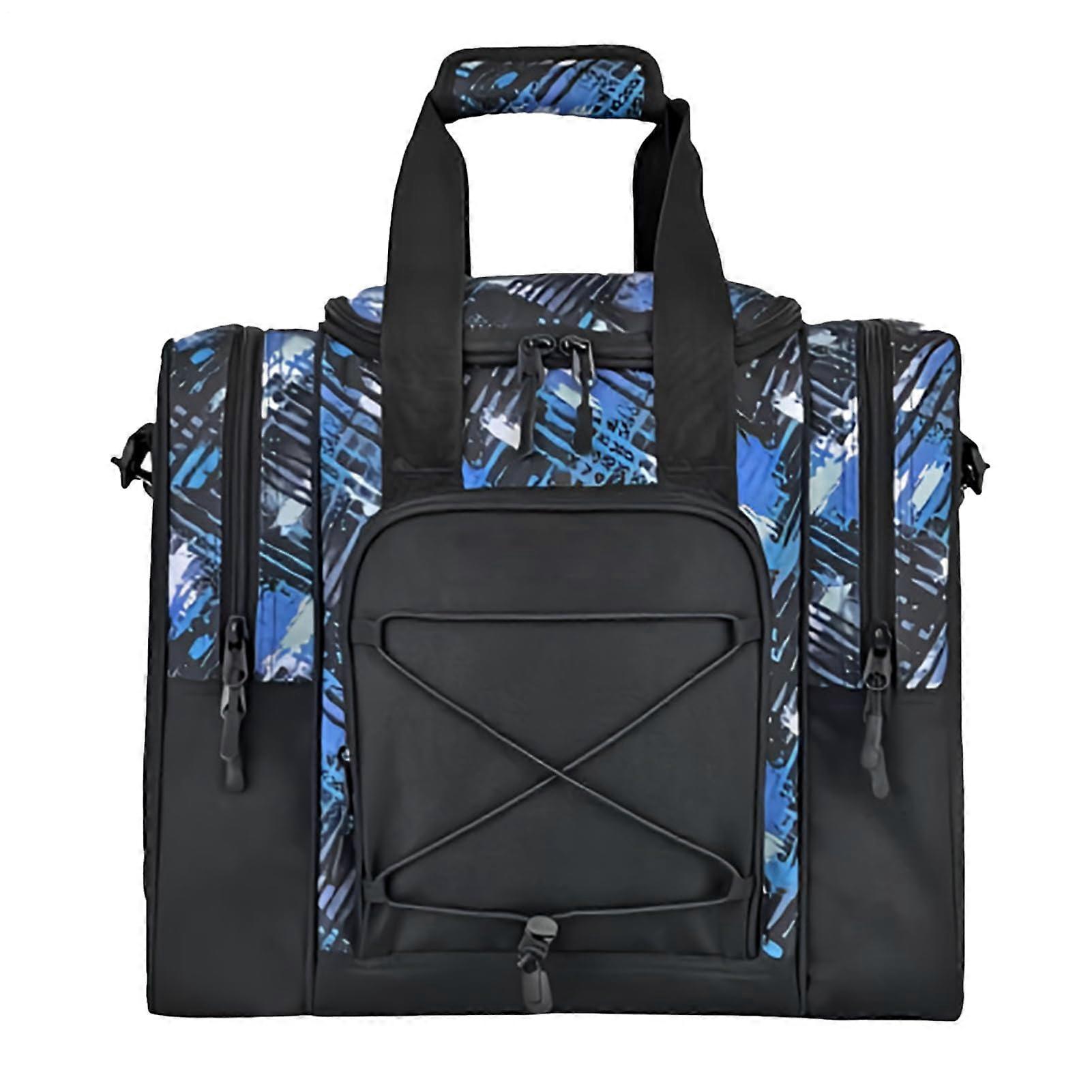 Bowling Bag, Multifunctional 1 Ball Tote, Adjustable Padded Handbag, blue