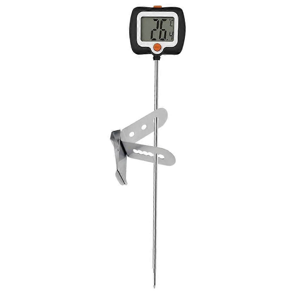 Probe Thermometer with Pot Clip - 25 cm Digital Meat Thermometer with LCD Display for Cooking, Liquids, and Barbecuing