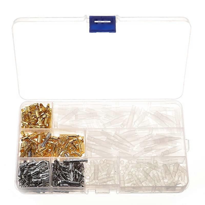 3.9 mm Brass Connectors Crimp Terminals Switch Cable Wire Connection Terminator Male/Female for 1.0 mm2.5 mm Pack of 100