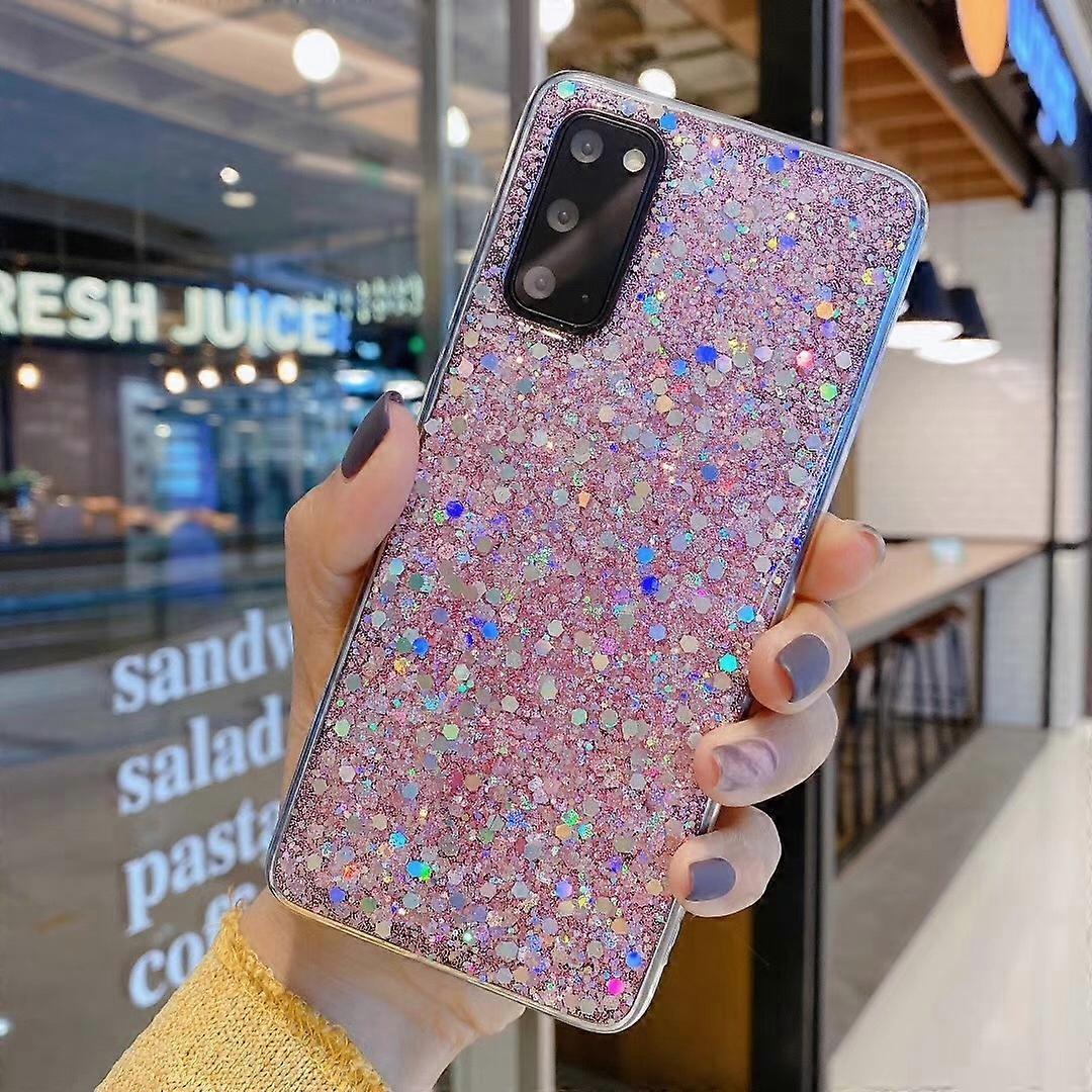 For Samsung Galaxy A21 Glitter Sequins Epoxy TPU Phone Case