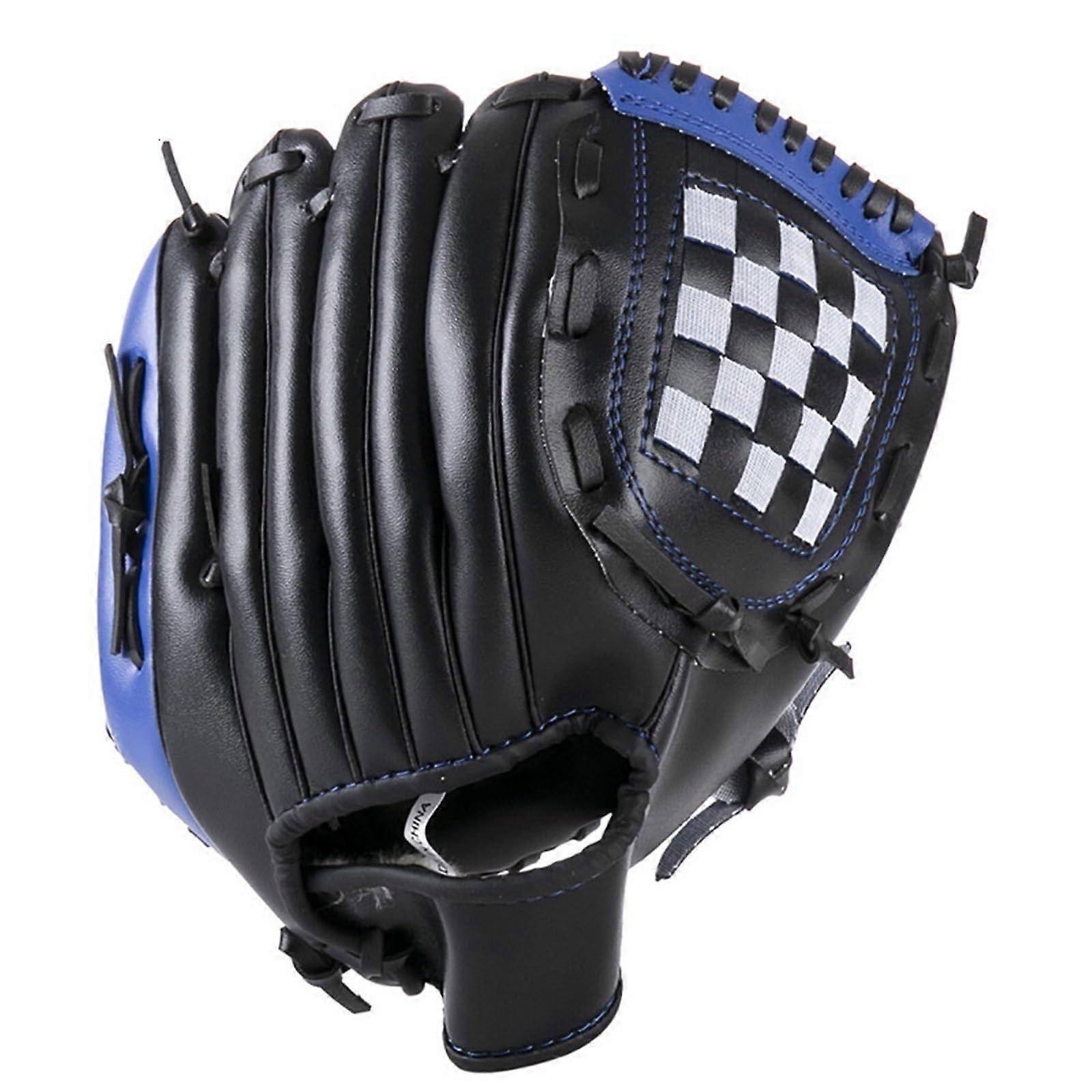 Baseball Glove 1 Piece Left Baseball Glove Thickened Baseball Glove Youth Closed Basked Softball Gloves (Color : Blue, Size : S)