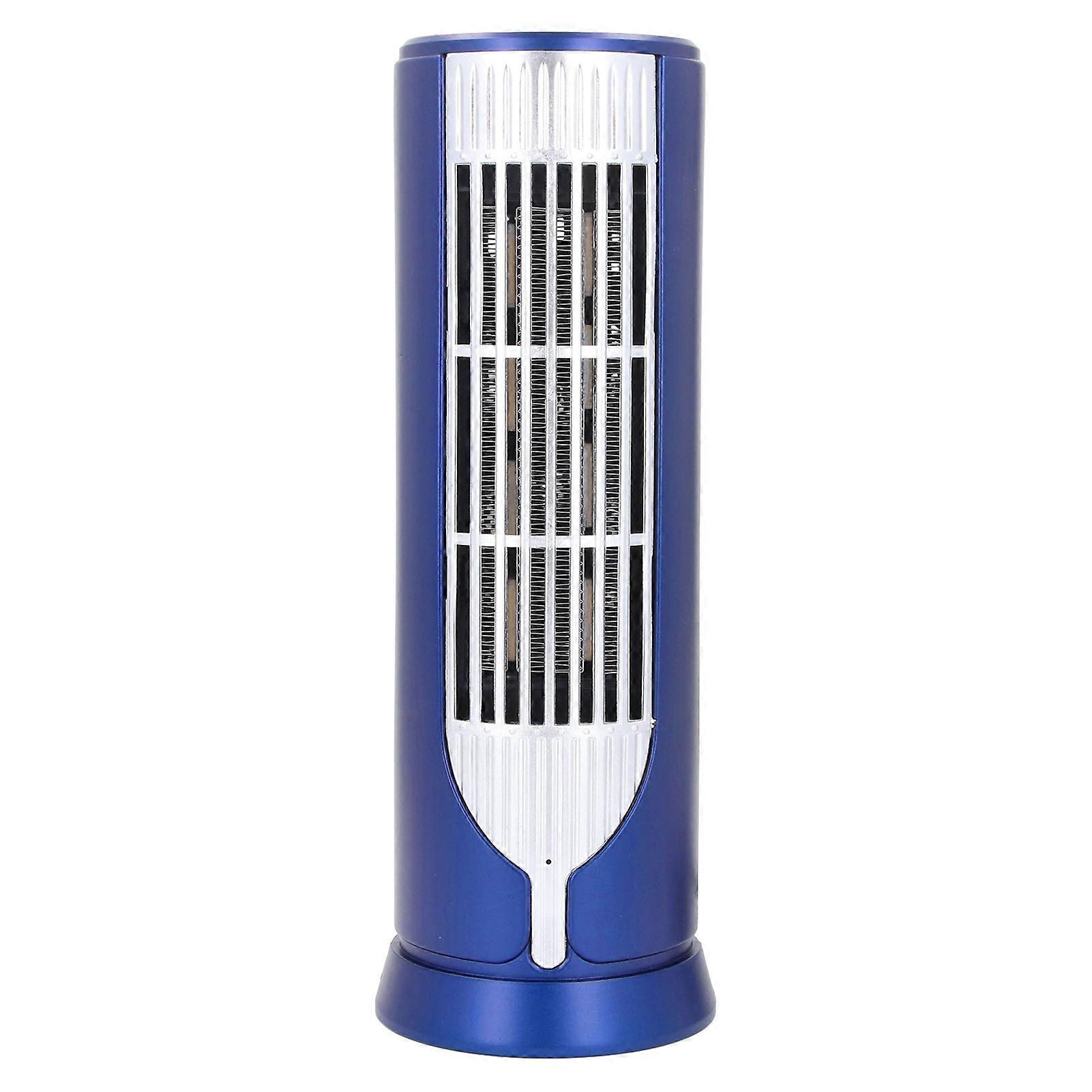 Desktop Tower Space Heater PTC Ceramic Heating 1000W 2 Levels Small Tower Space Heater for Indoor Office Home Use Blue EU Plug 220V 