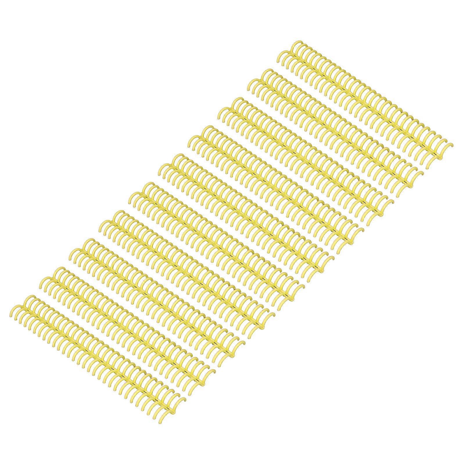 10Pcs Comb Binding Spines 150 Pages 30 Ring Plastic Binder Combs Easy to Open Close Adding 19mm for A4 Paper Yellow 