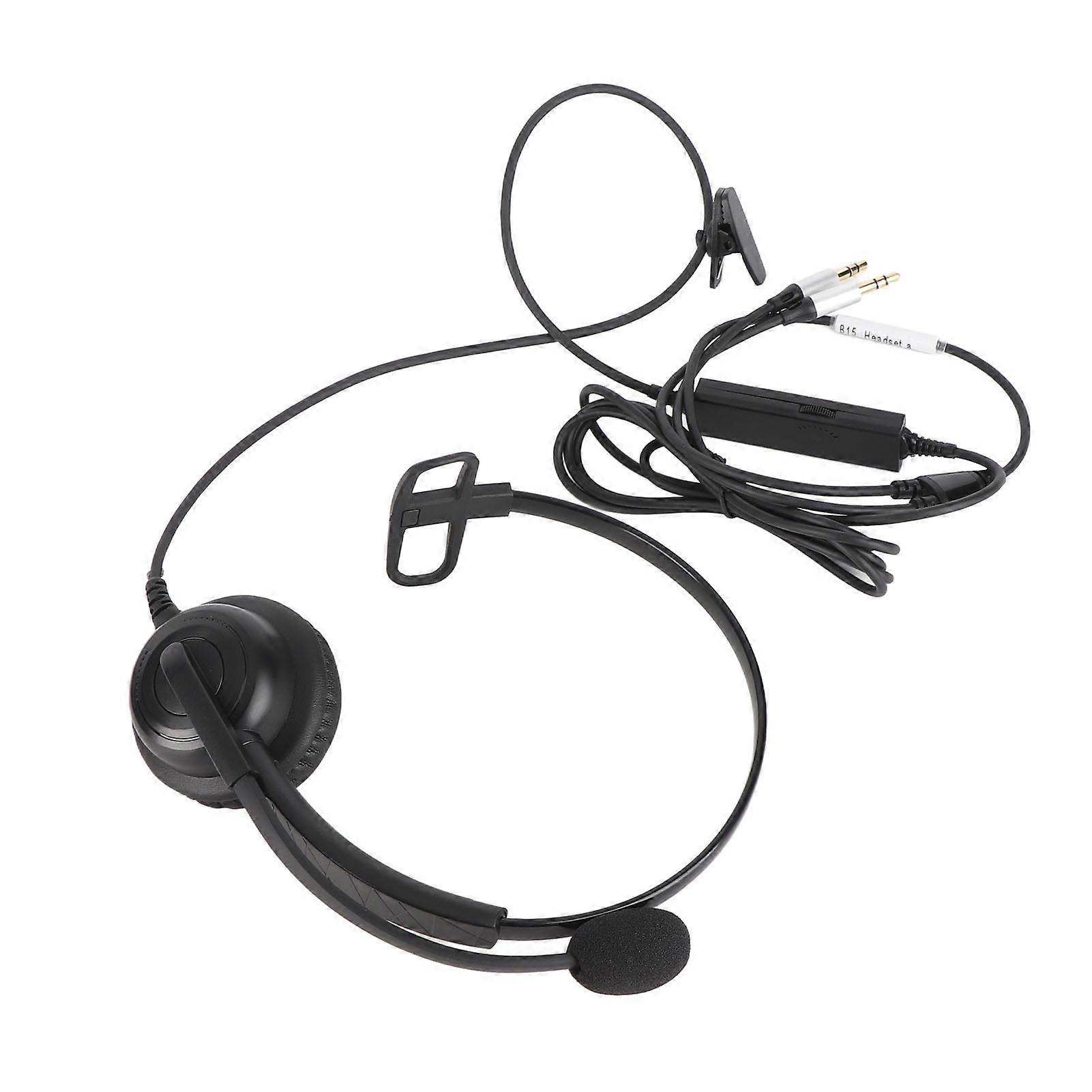 Comfortable Noise-Canceling Single Ear Headset with Mic for Office & Call Center Use