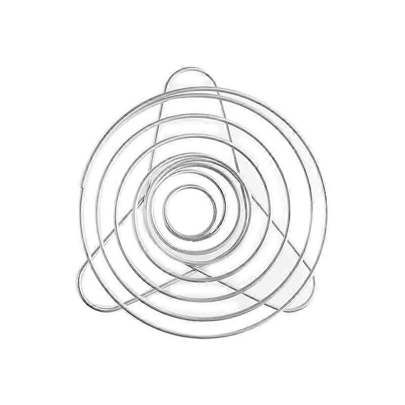 Silver(A)$Foldable coffee filter spring portable mini coffee filter holder stainless steel spring filter
