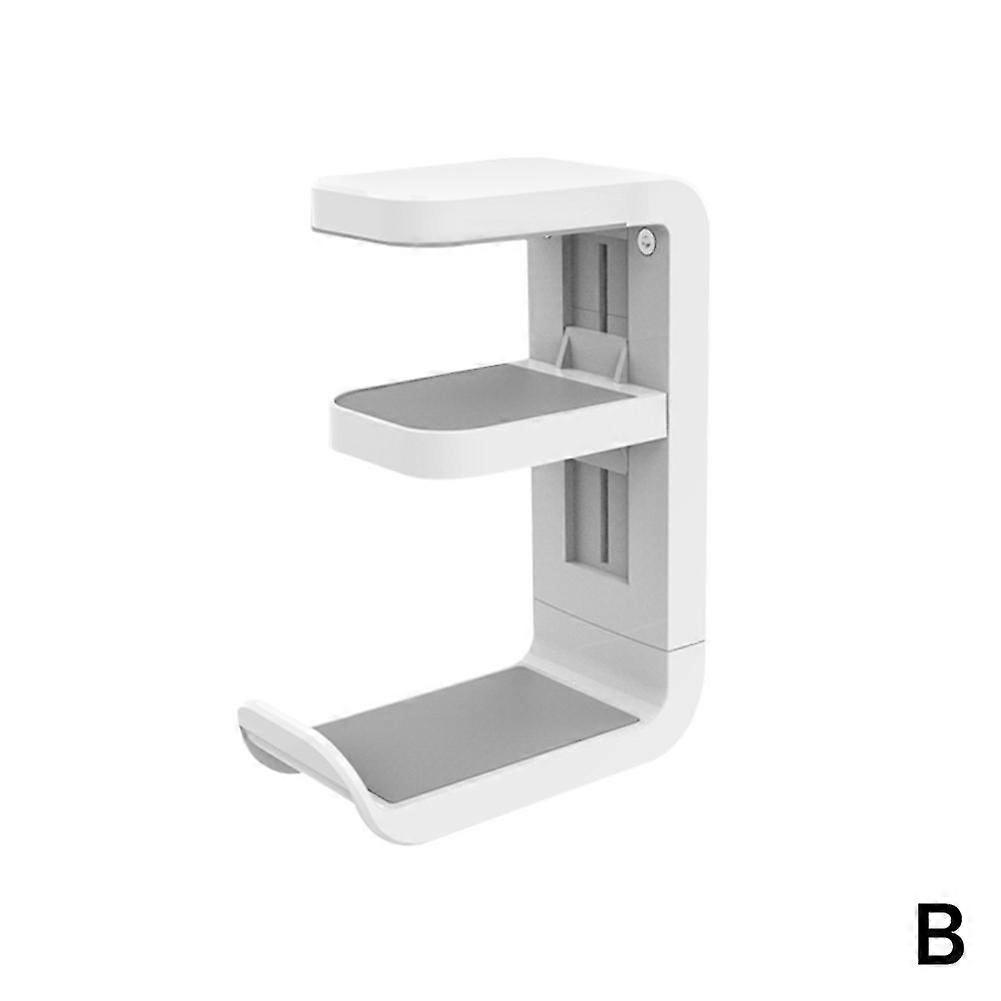 360 Rotating Headphone Stand No Drill Mount Space Saving Desk Organizer for Phones Keys