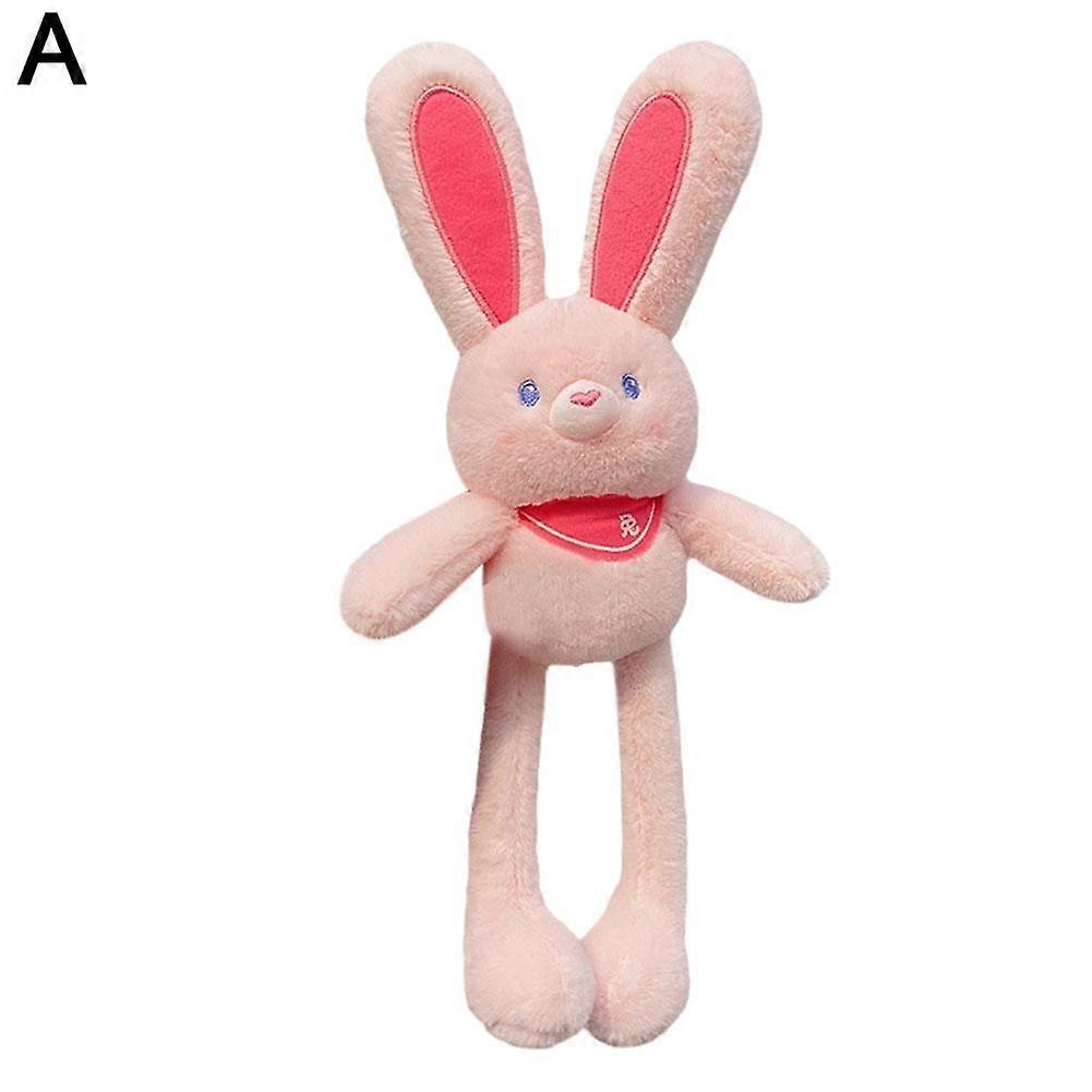 Pull-Ear Stretchy Bunny Plush Toy Soft Interactive Easter Gift for Kids