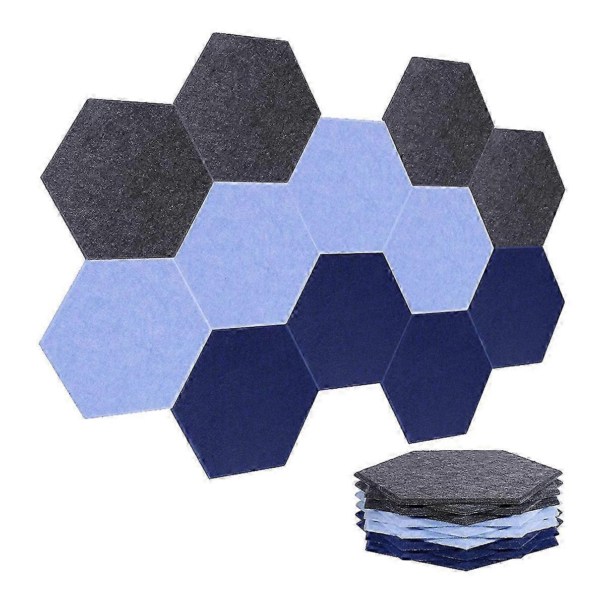 12 Pack Self-Adhesive Acoustic Panels,Soundproof Wall Panels Absorbing , Hexagon Sound Proof Panels for Walls Style B
