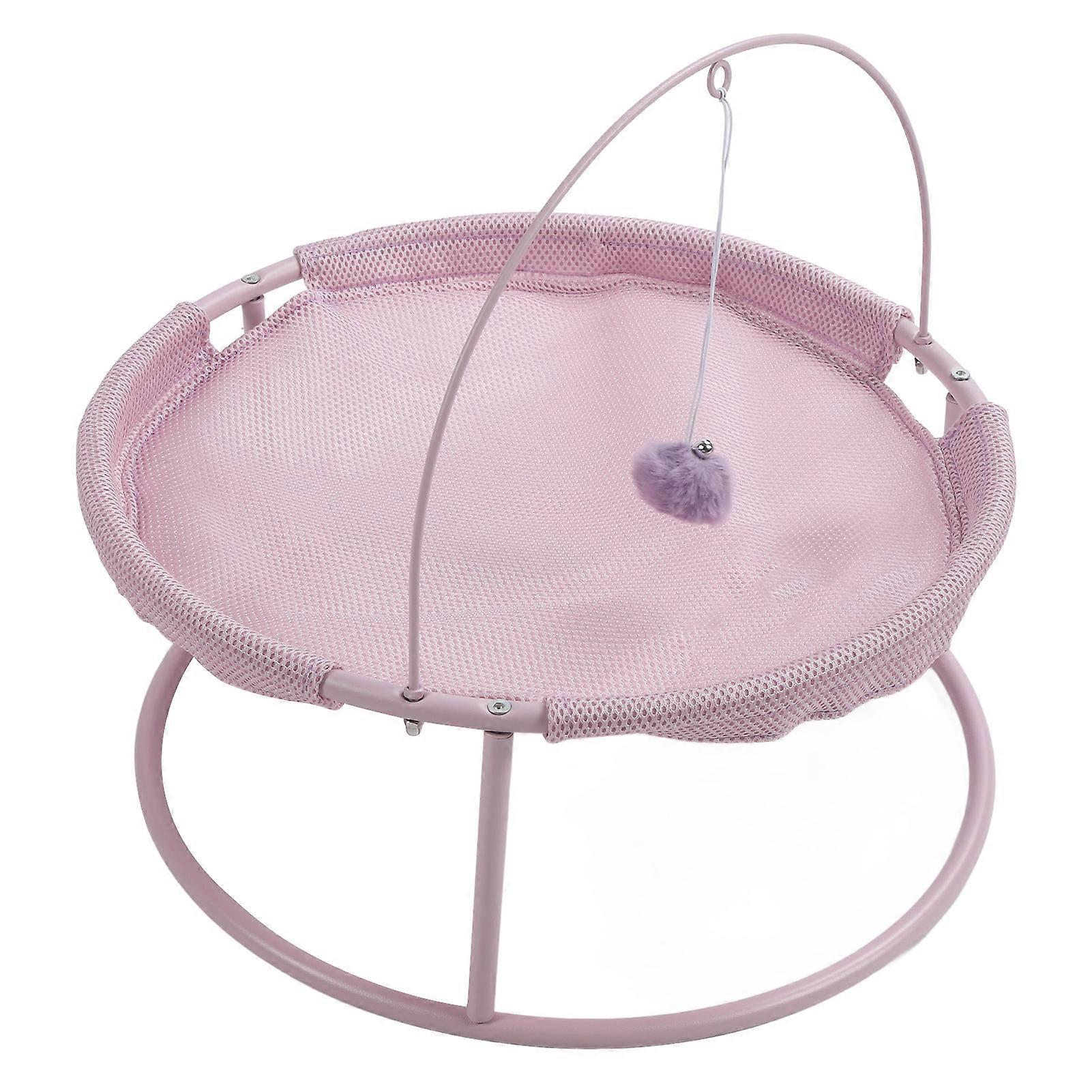 Elevated Cat Hammock Foldable Removable Cat Hammock Bed Spacious Cat Sleeping Bed for Four Seasons Spring and Summer Type Violet 