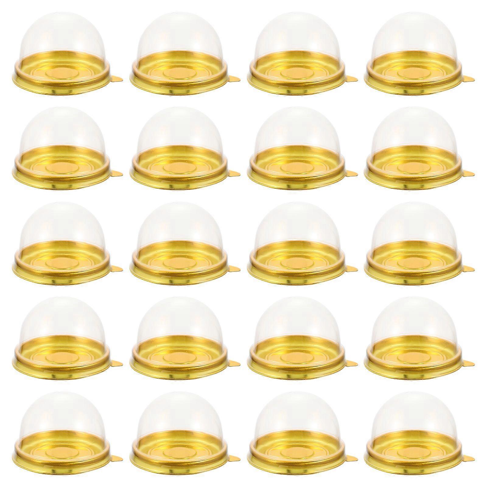 100pcs Baking Cake Dome Cases Individual Cupcake Boxes Cake Containers Baking Supplies