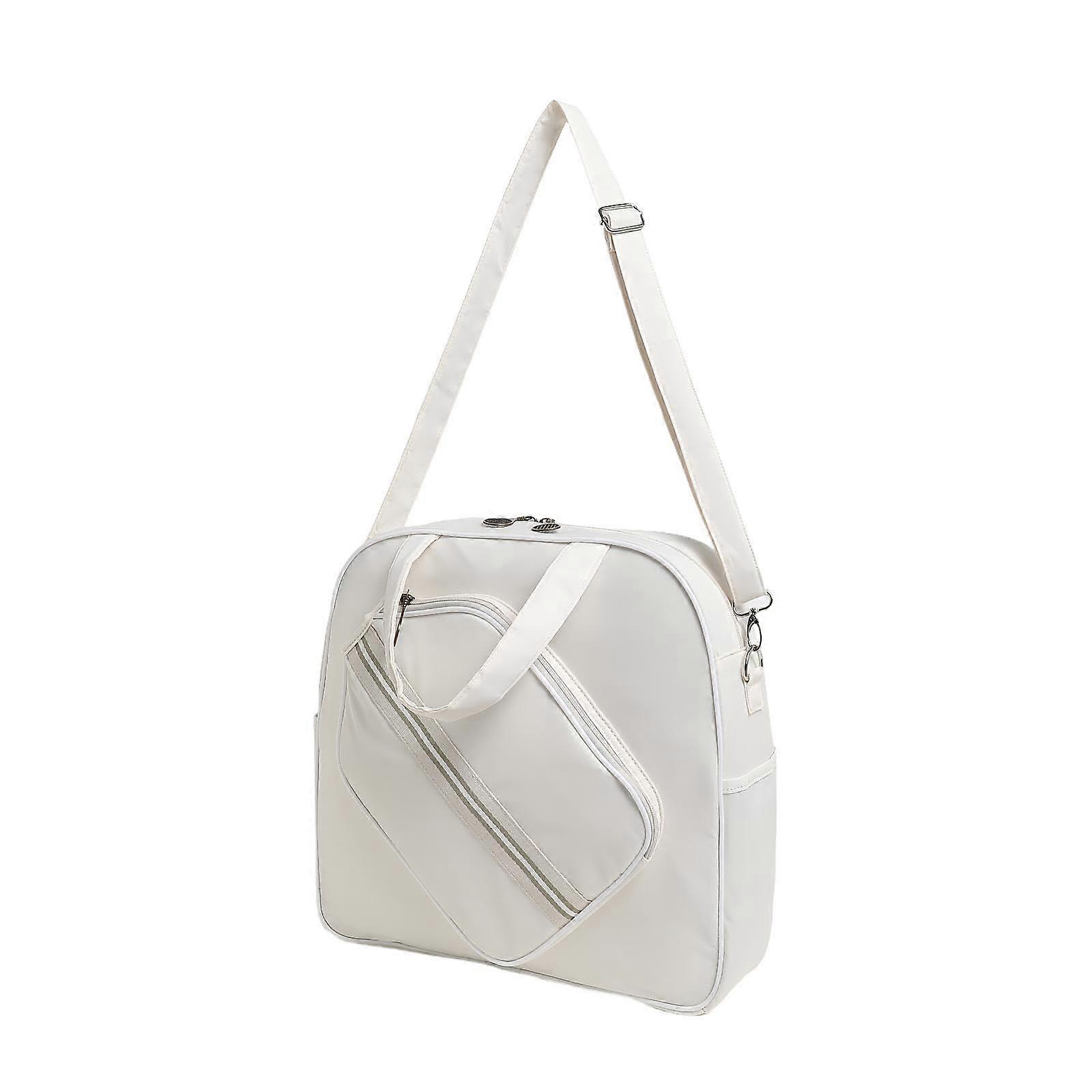 Pickleball Paddle Bag Unisex Shoulder Bag With Zipper For Beginners Gym Large Capacity