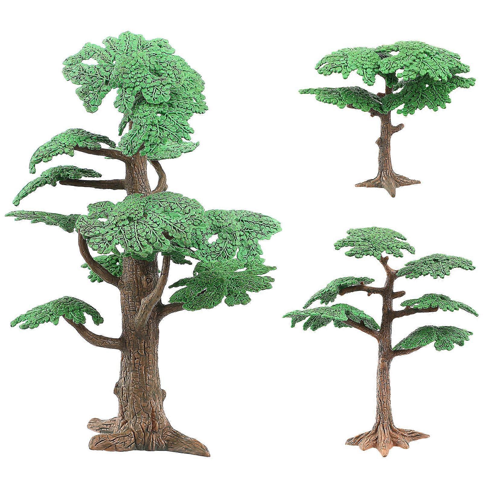 3pcs Artificial Cypress & Pine Plants Decorative Faux Trees for Home Office Garden Green Low Maintenance