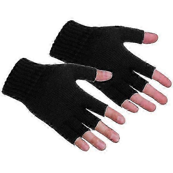 Square Gloves - Fingerless Gloves - Different Colors Black One Size