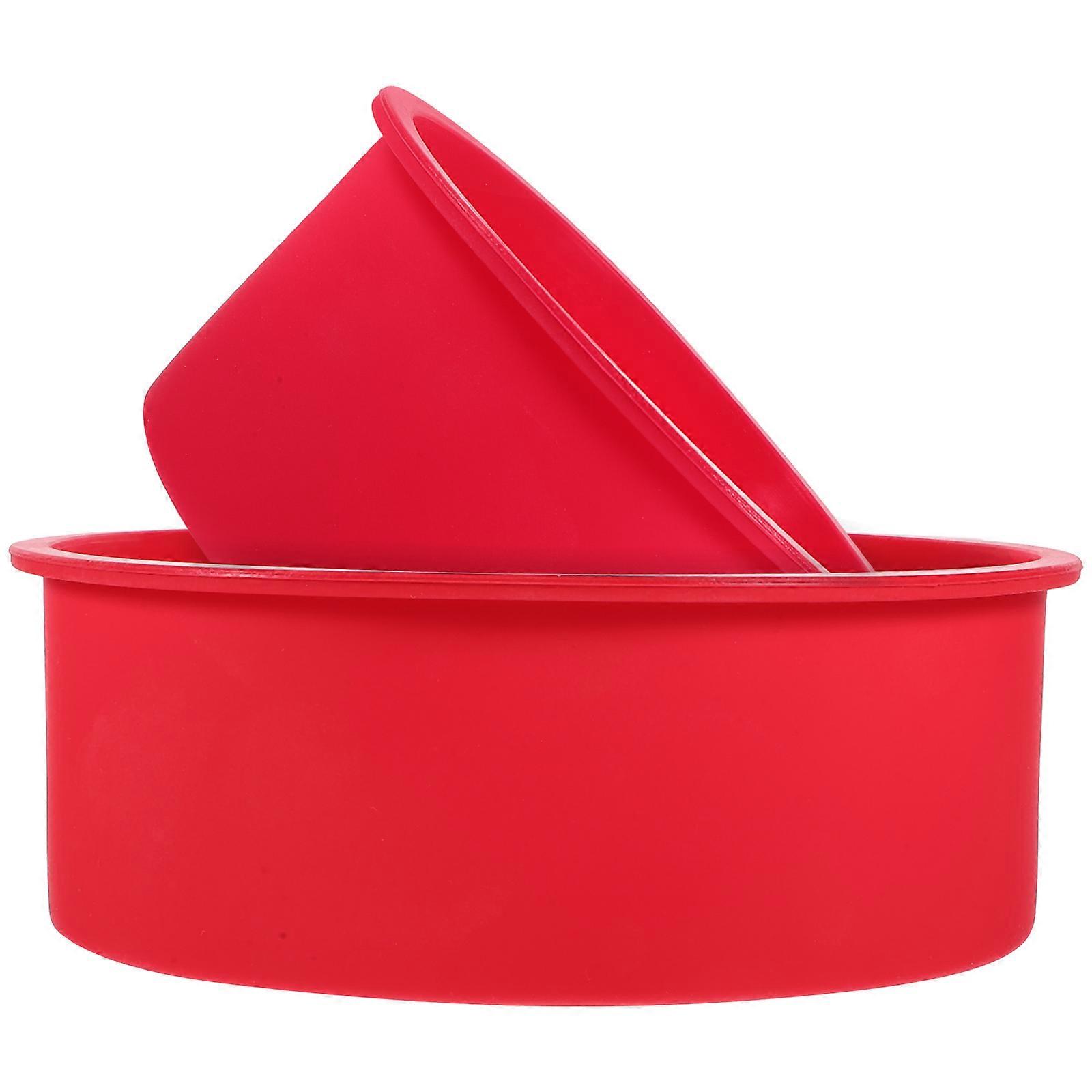 Silicone Cake Molds 2pcs for DIY Baking, High Temperature Resistant Round Tins for Mousse, Biscuits and Easy Cleaning Baking Moulds