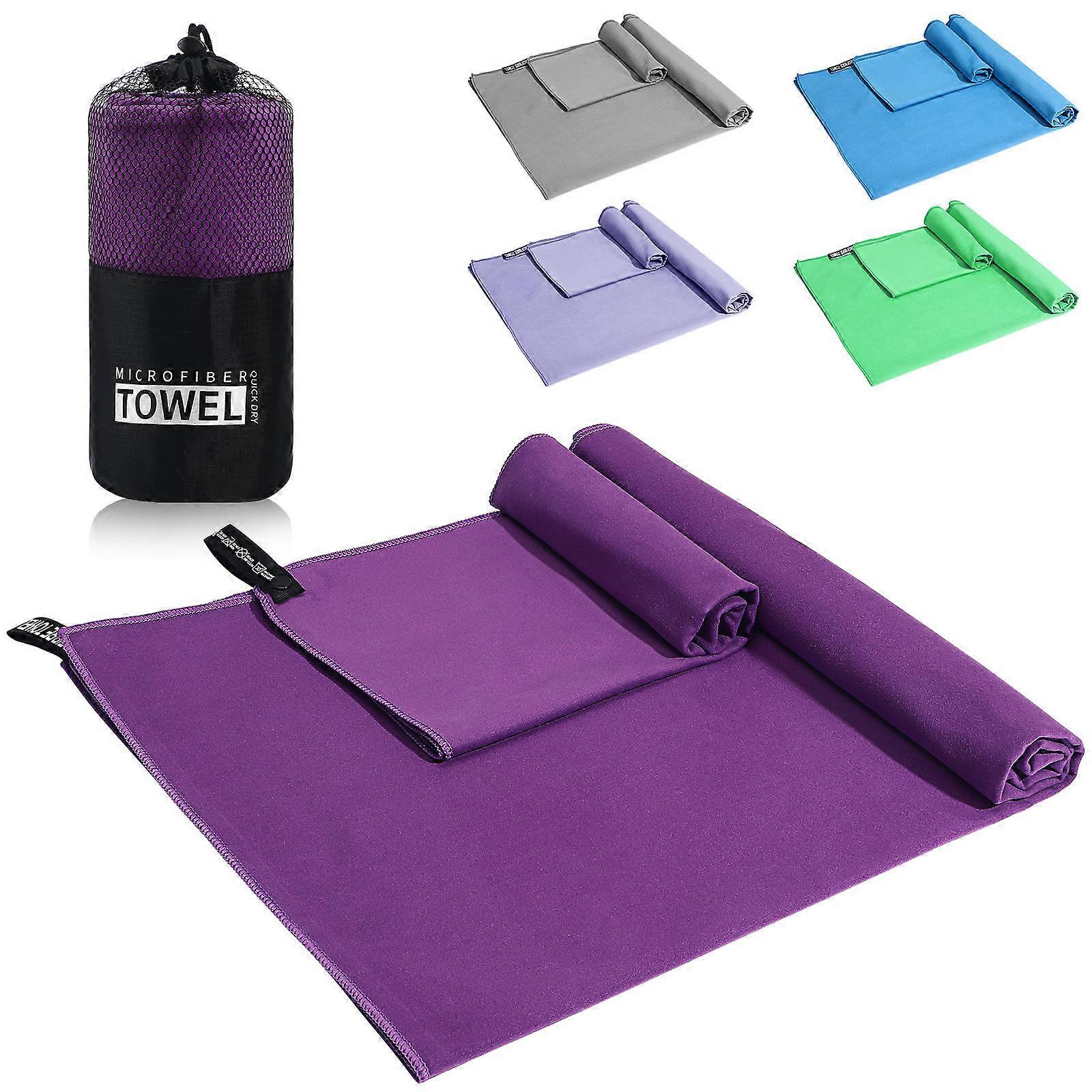 Microfibre Towel Set Absorbent Round Shape Simple And Fashionable Gym Swimming Sports 80.00X40.00X0.30CM 2Set