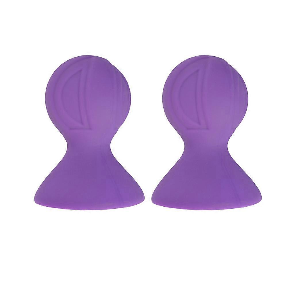 Enlargement Silicone For Purple 6.4 X 4.8 X 4.8 Cm Pair