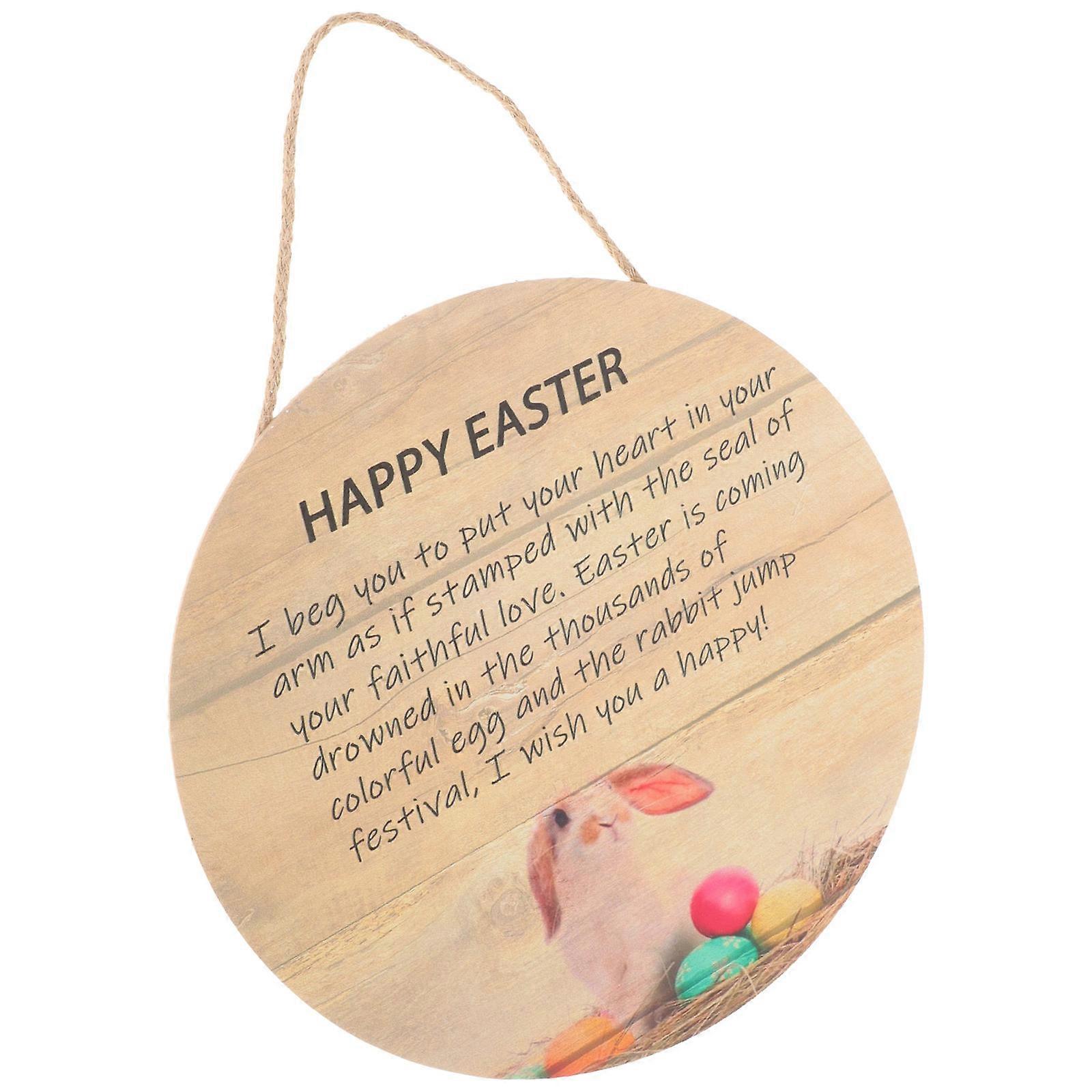 Custom Hanging Plaque Wood Easter Decoration present 30x30cm Square Shape 1Pack