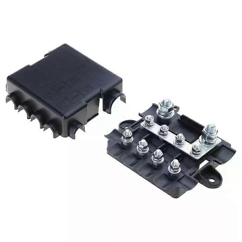 High Durability 5 Way Power Distribution Fuses Holder Box for Automotive Marine Use Multiple Circuit Protective 12V 24V