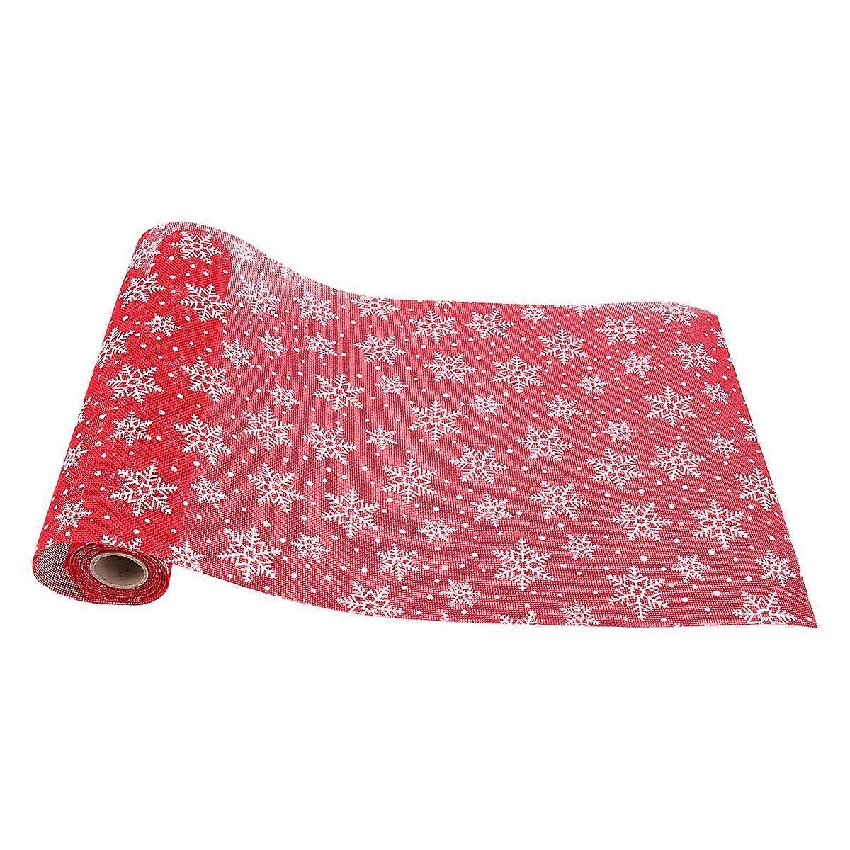 Holiday Table Topper Christmas Rectangle Tablecloth Red 275X28CM Protect Table 1Pack