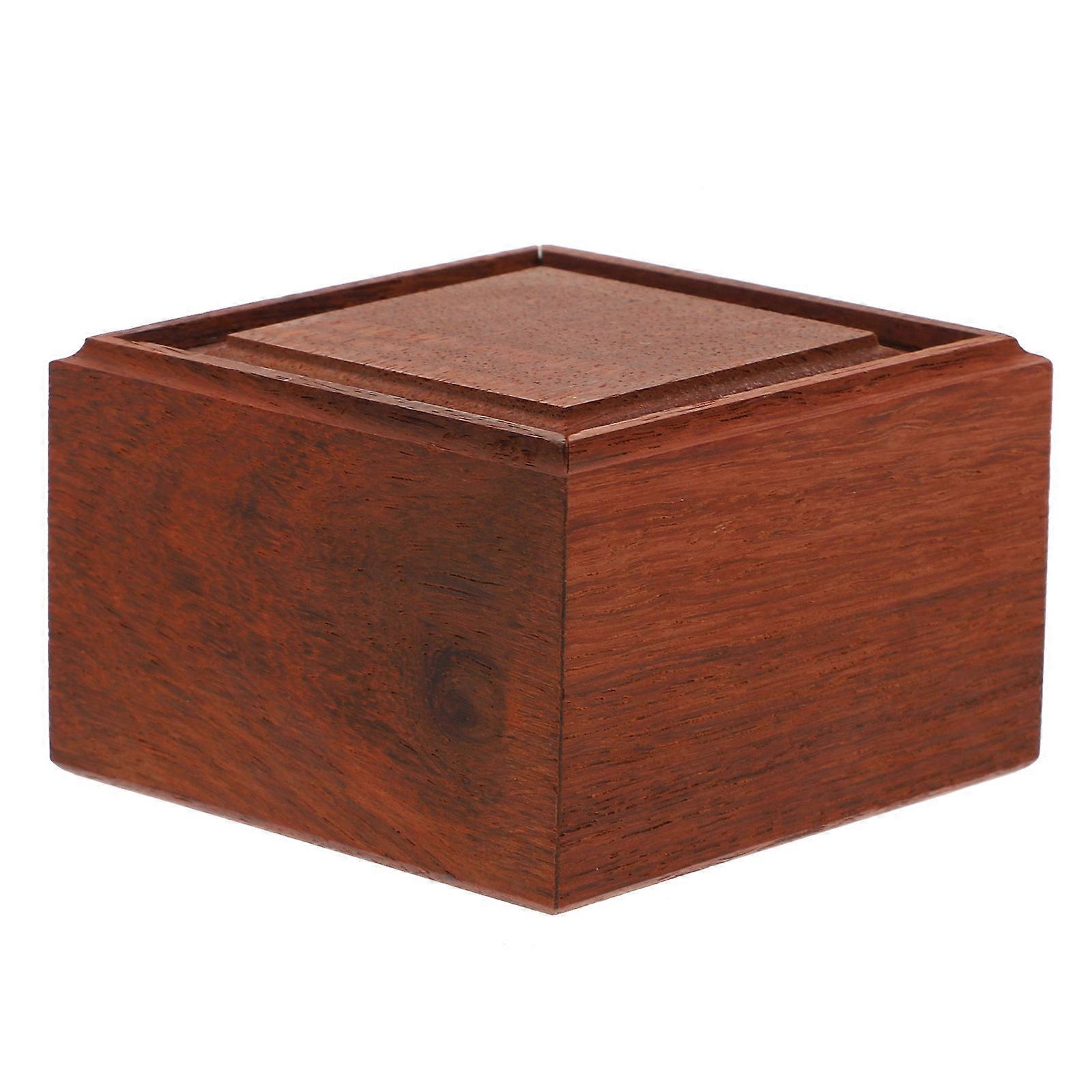 Dark Red Incense Box Made of Plastic for Storage Classic Design 1 Pc Square Hollow