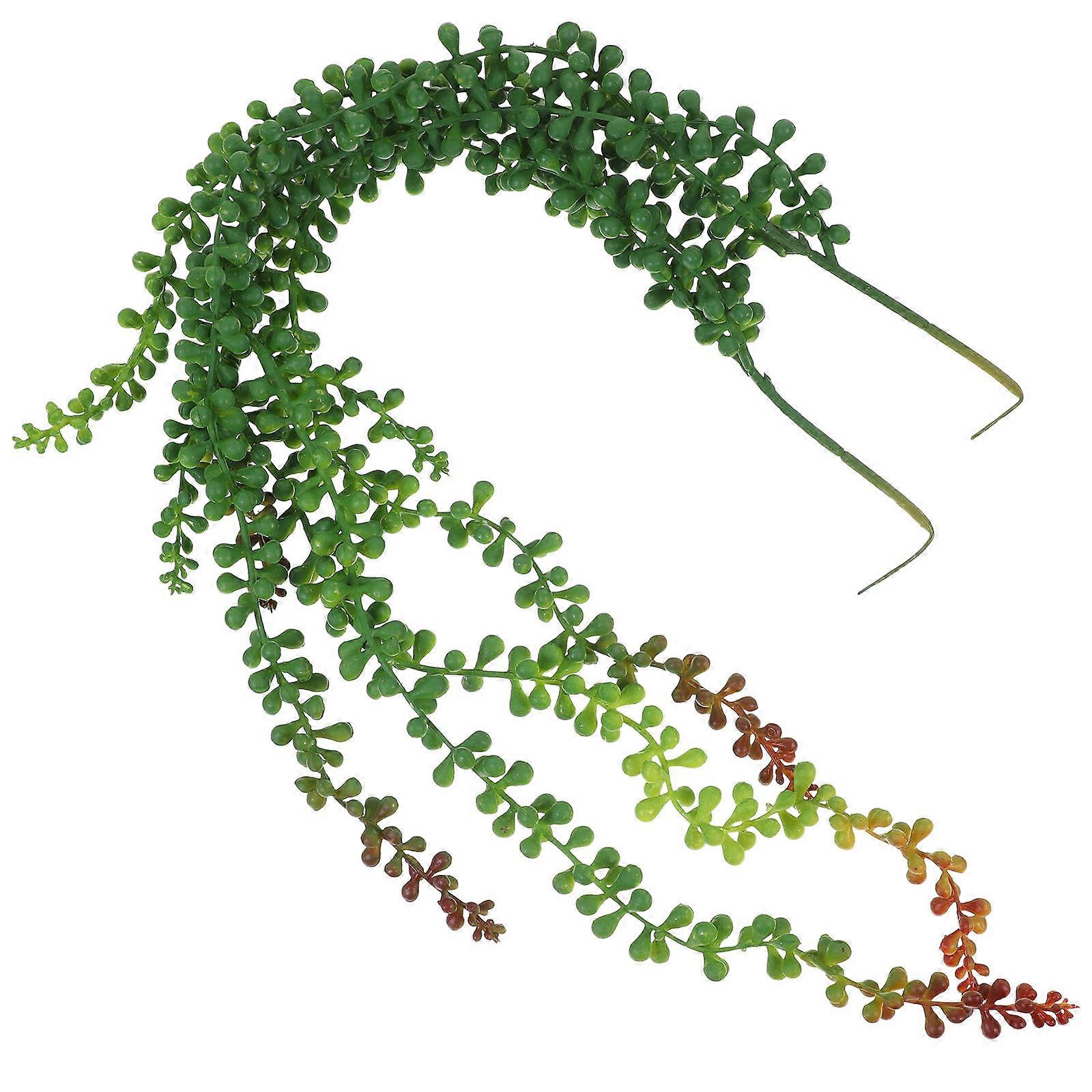 2pcs Artificial String of Pearls Faux Hanging Succulent Vine – Lightweight Wall Decor for Indoor, Outdoor, Home, Garden, and Parties