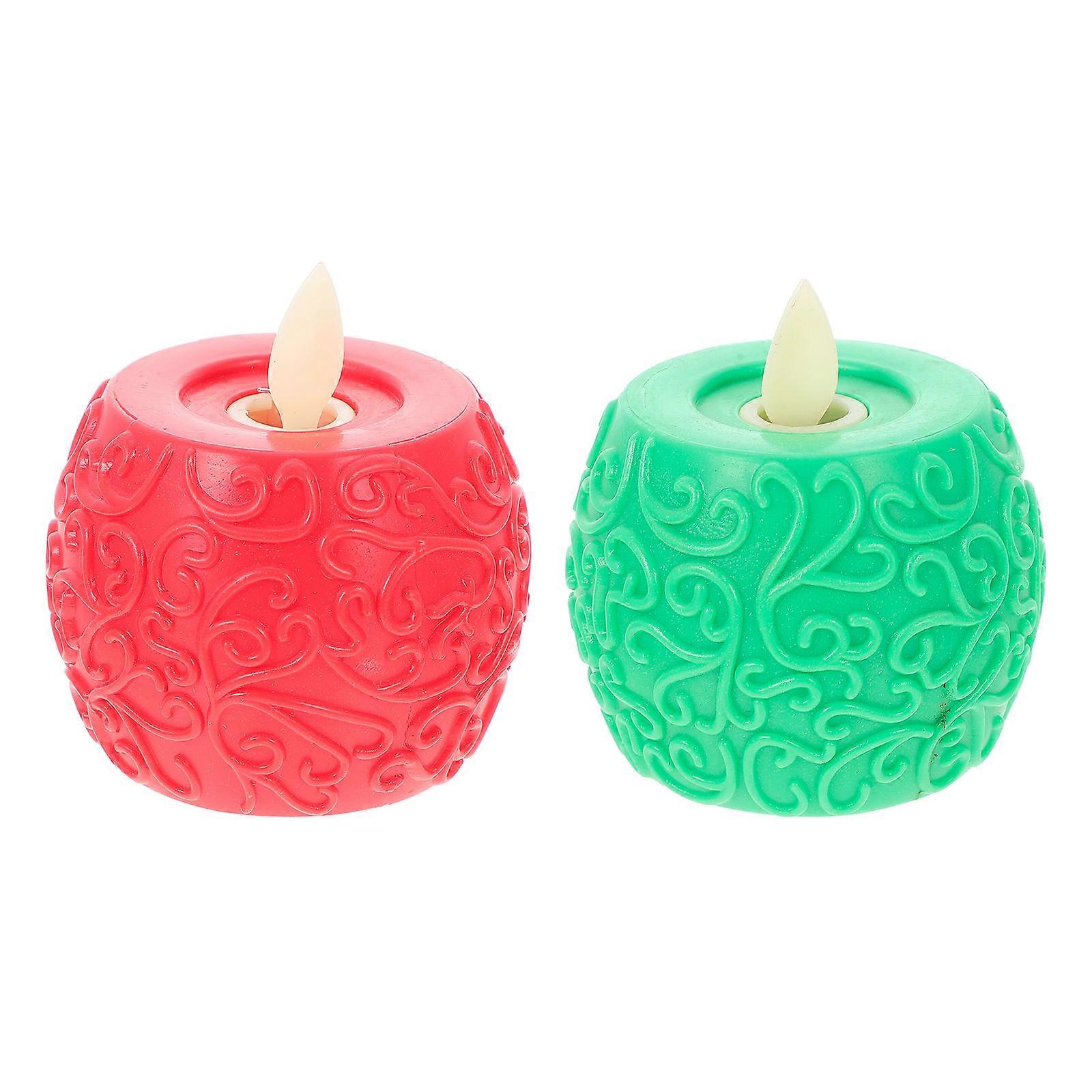 Led Lamp LED Tea Lights Assorted Color 5.5x5x5cm Lighting Decorative 2Pcs