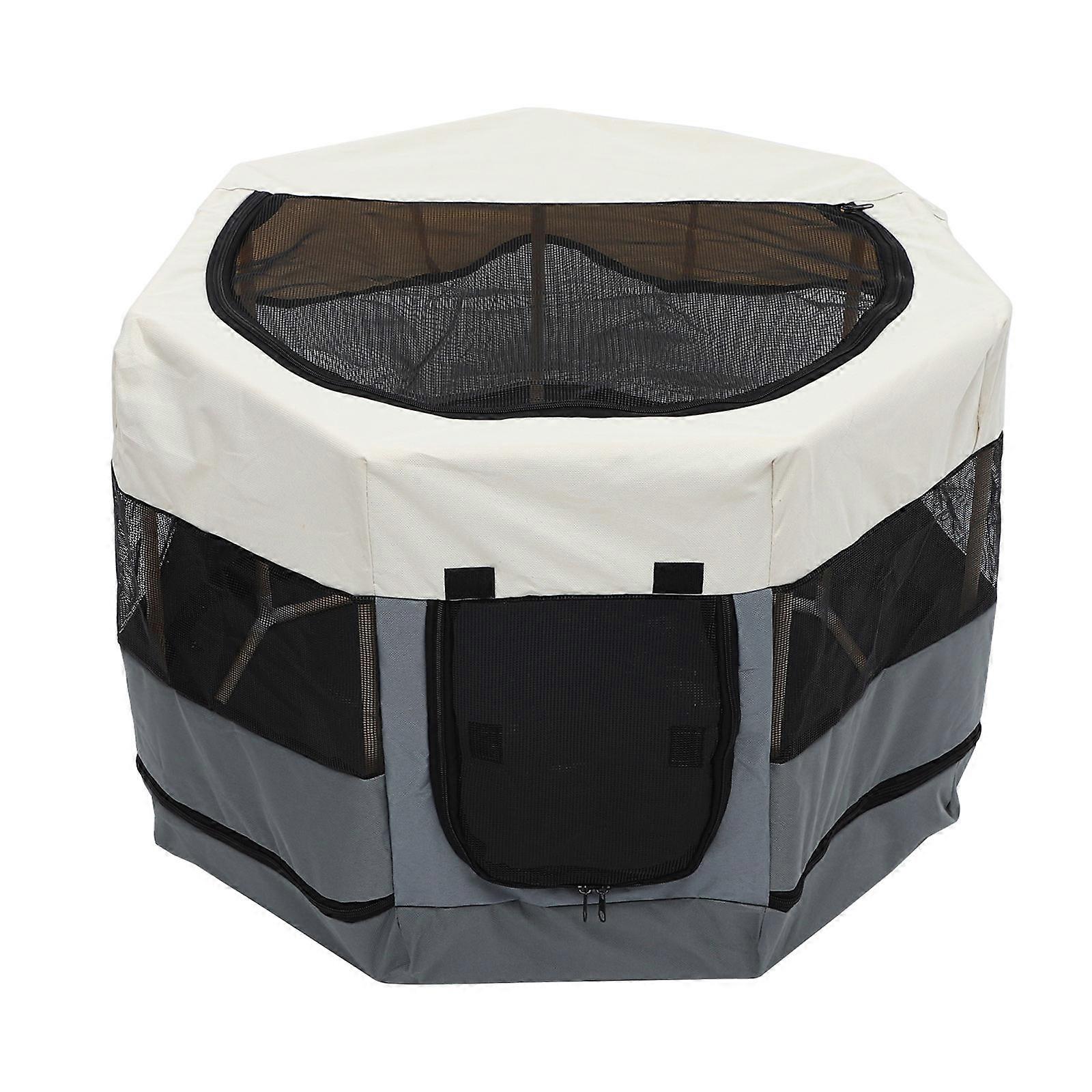 Durable Wear Resistant Octagonal Pet Playpen for Dogs, Cats & Small Animals – Space Saving Indoor Play Area, Heavy Duty Oxford Fabric