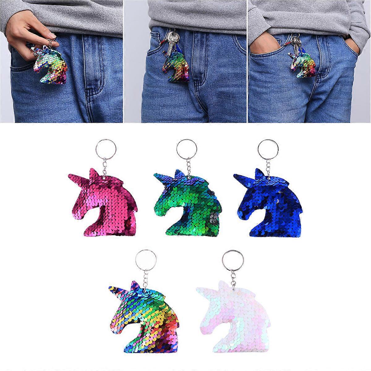 Unicorn Keyring Bag Decoration Rosy 8 x 8 x 0.5cm 8Set