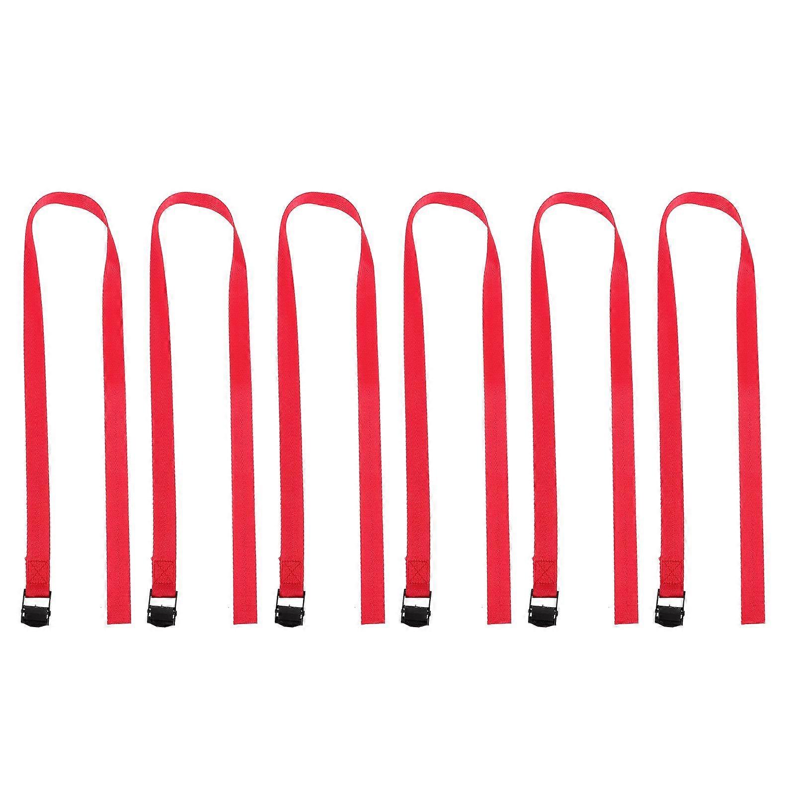 6Pcs Nylon Fastening Straps Practical Tie-down Straps for Cargo Luggage
