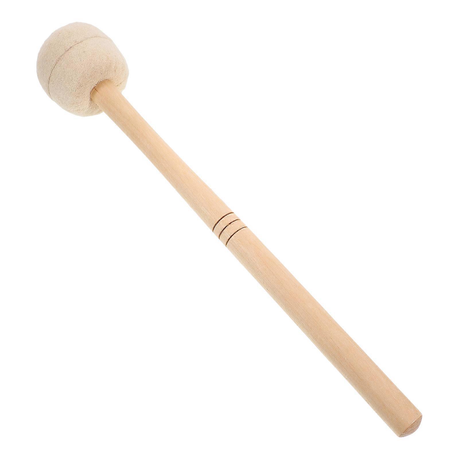 Wool Felt Drum Mallet with Ergonomic Maple Handle – Tone Percussion Stick for Tenor & Tongue Drums, Slip Resistant Design for Bands & Marching