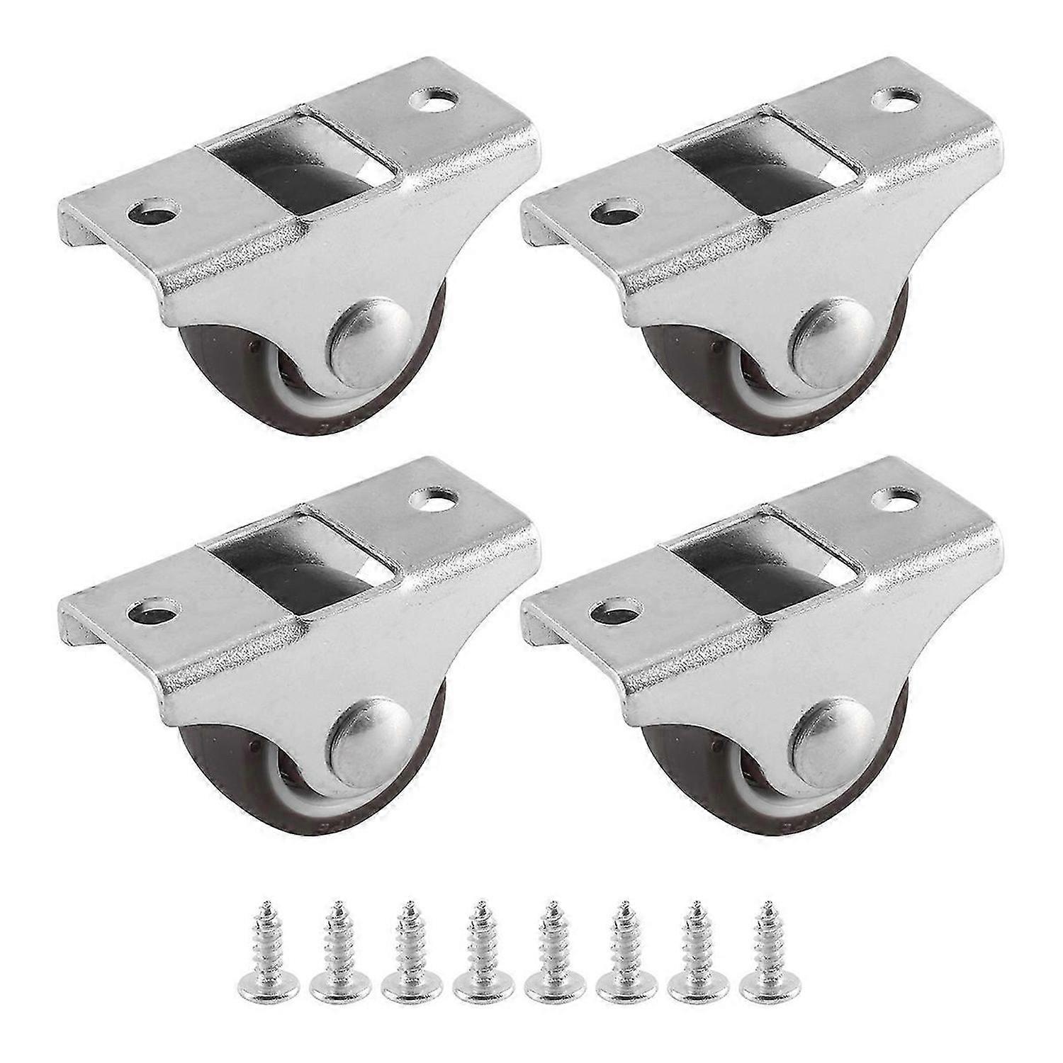 4 Pcs Mini Casters Furniture Casters Small 25mm Fixed Casters Directional Movable Casters Movable Ca