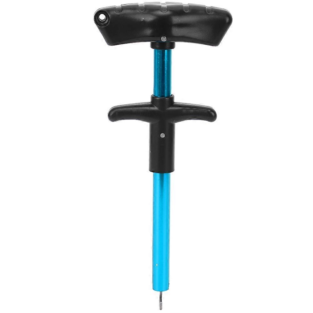Outil de retrait d'hameçon en forme de T en acier inoxydable pour leurre de pêche en mer, accessoire bleu