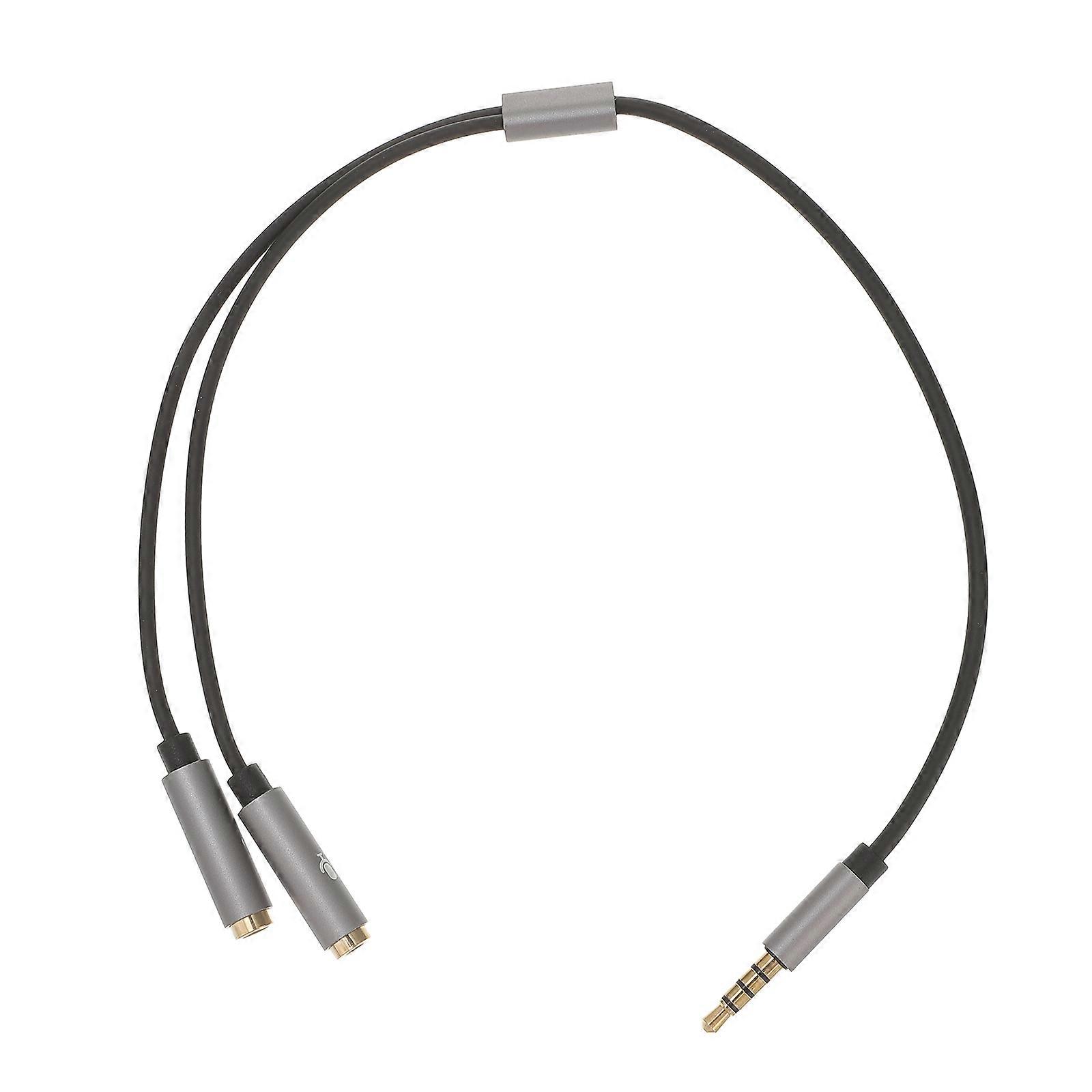 Audio Cable Set 3.5mm Audio Stereo Splitter Cable Silver For DVD 1Pack