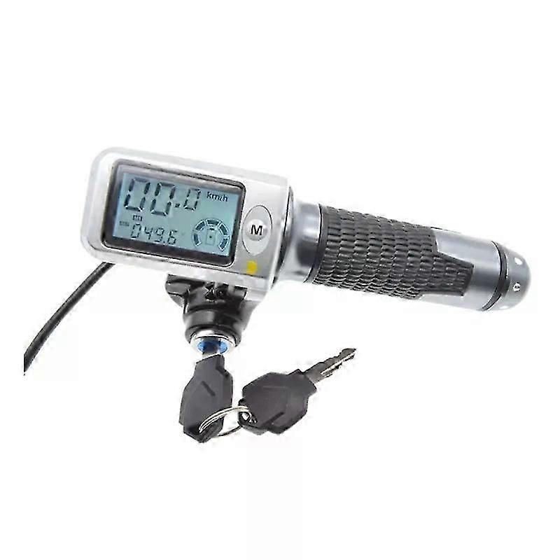 1 Pair Electric Bicycle Throttle Grip With LCD Display 36-60V Speed Control Throttle Fit For E-Bike Scooter Accelerator