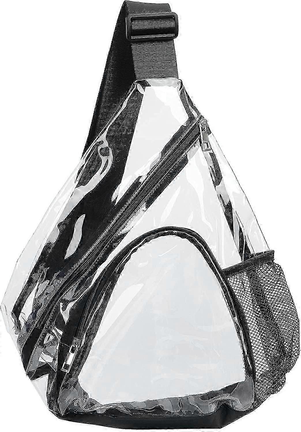 Clear Pvc Sling Bag Stadium Approved, Backpack With Adjustable Strap