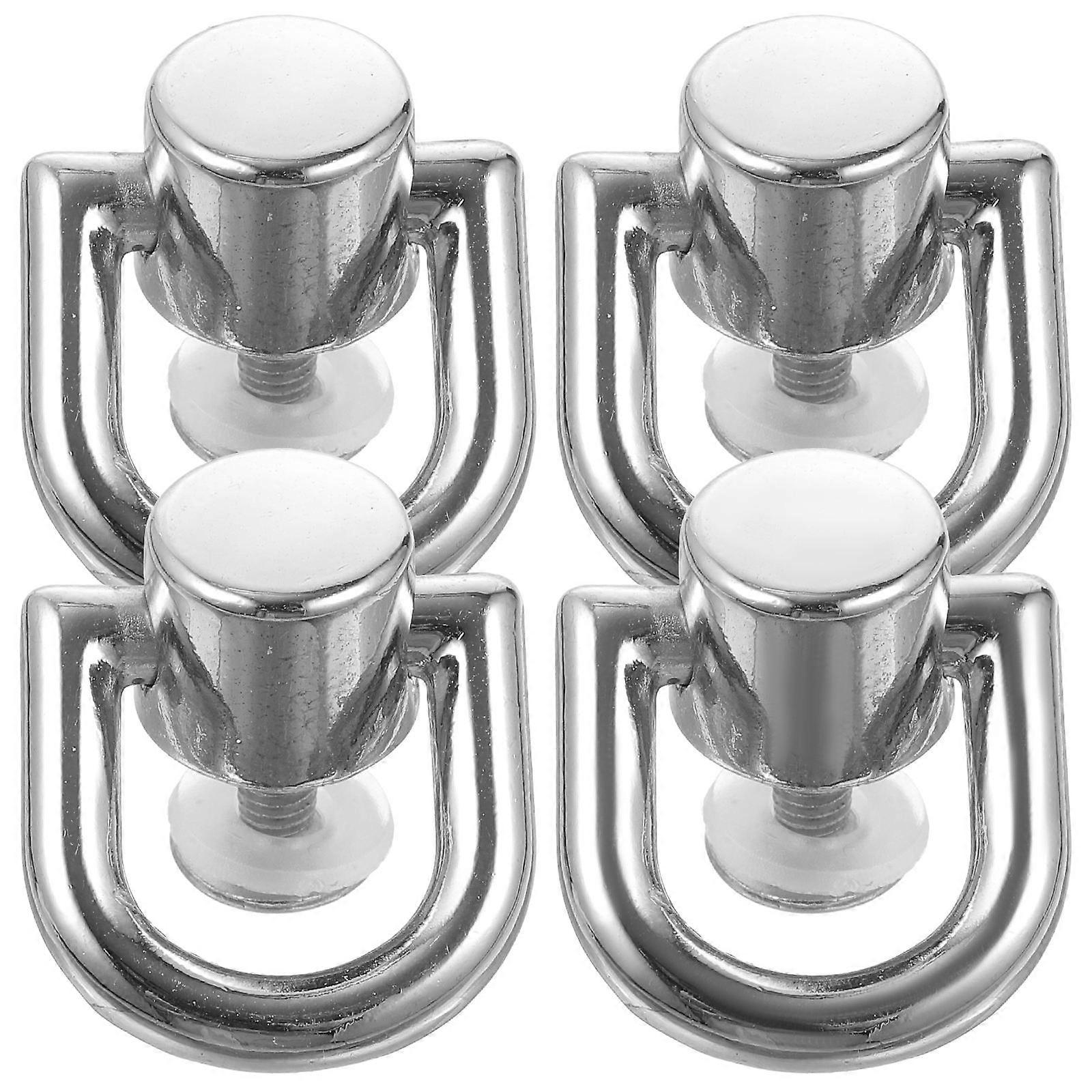 4pcs Metal D Rings with Rivet Screws for Handbag, Purse, Wallet, Belt, and Craft Projects – Durable Hardware for DIY Accessories and Decor